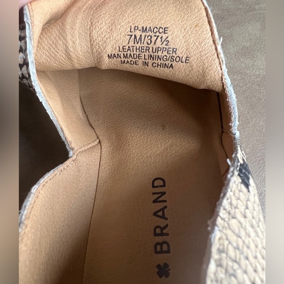 Lucky Brand Macce Snake Print Leather Ankle Booties Women’s Size 7M NEW - Picture 3 of 8